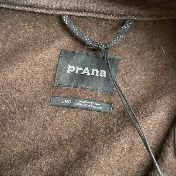 PrAna Men’s Brookland 1/4 Zip Sweater Pumpernickel Brown Size Large New - Picture 9 of 10